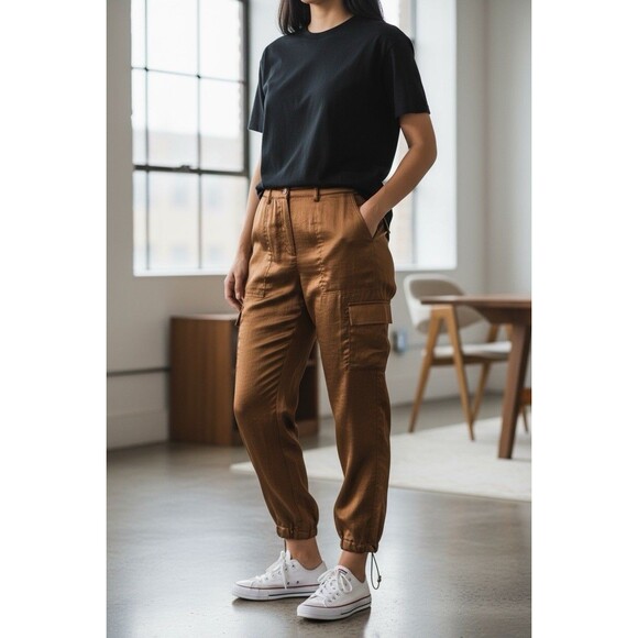 DKNY Pants - DKNY Women’s Cargo Pants Size 8 Pockets Brown